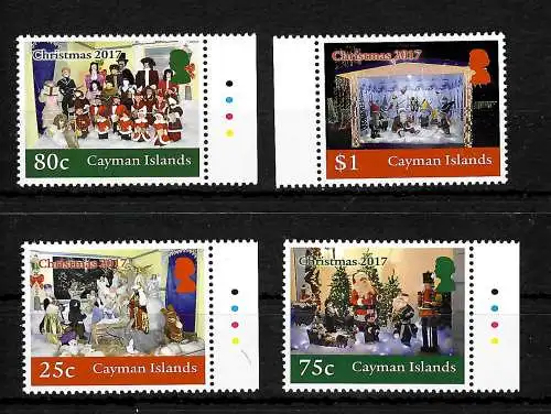 Kaiman Inseln: Christmas 2017, Weihnachten, 4x Briefmarken, postfrisch