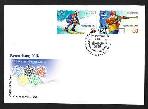 Kirgisien: Winterspiele 2018, Pyeongchang FDC