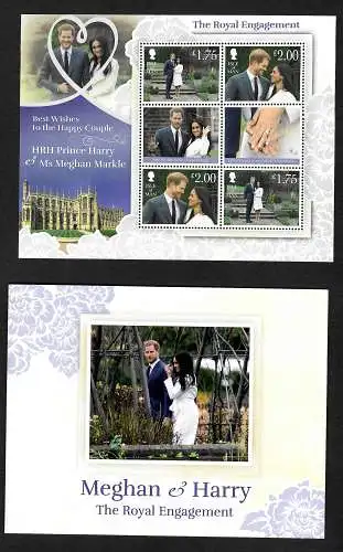Isle of Man: 2018 Folder Meghan & Harry, Verlobung, postfrisch