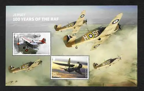 Jersey: 100 years of the RAF, air planes, postfrisch