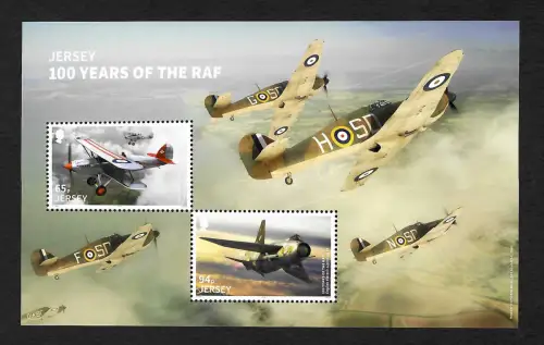Jersey: 100 years of the RAF, air planes, postfrisch