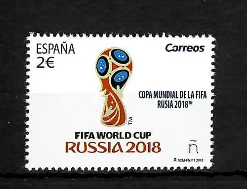 Spanien: Fussball WM Rusia 2018, postfrisch