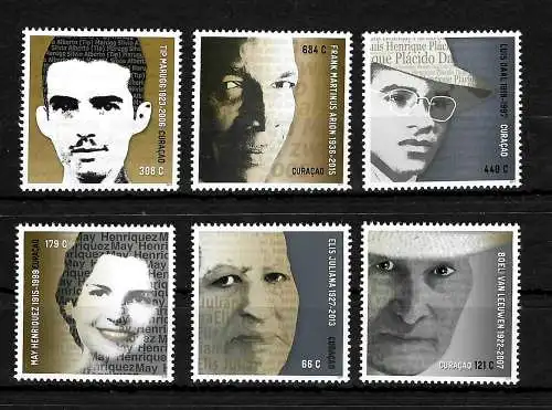 Curacao: Persönlichkeiten, 6 Briefmarken postfrisch