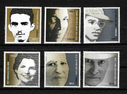 Curacao: Persönlichkeiten, 6 Briefmarken postfrisch