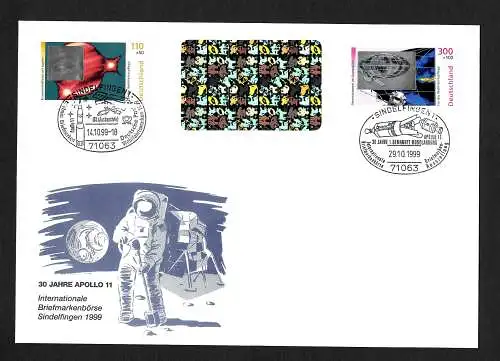 Bund: 30 Jahre Apollo 11, mit Hologramm Briefmarke