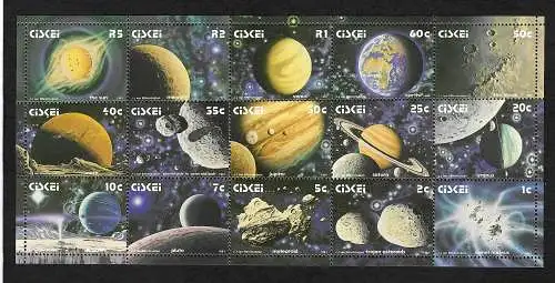 Südafrika 1991: Unser Sonnensystem mit allen Planeten im Kleinbogen, #192-206