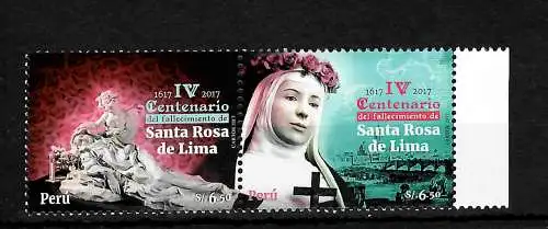 Peru: 400. Todestag von Rosa de Lima, postfrisch