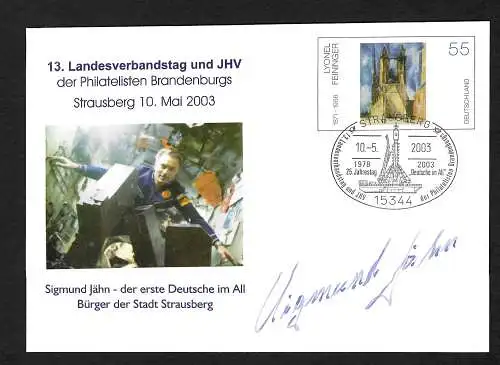 Bund 2003: Sigmund Jähn, erster Deutscher im All, Original Unterschrift