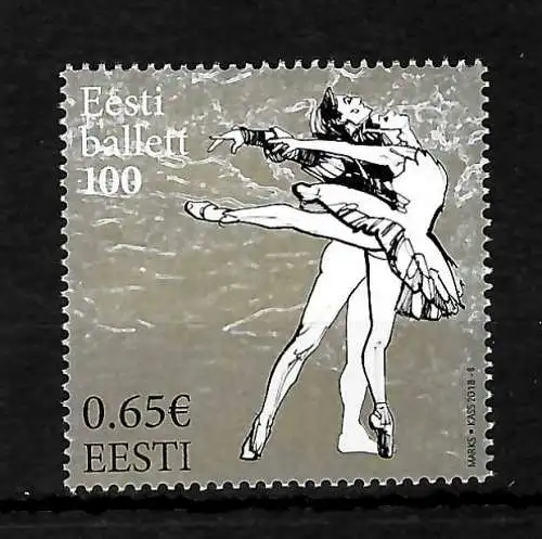 Estland: Tanzen: 100 Jahre estnisches Ballett, postfrisch