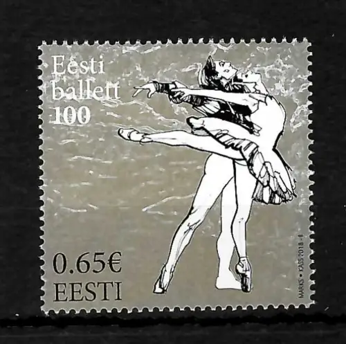 Estland: Tanzen: 100 Jahre estnisches Ballett, postfrisch