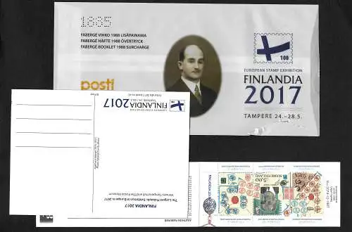 Finnland 2018: Briefmarkenausstellung Finlandia 2017, Markenheftchen, Ganzssache