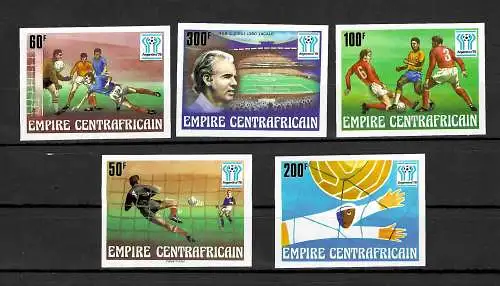 Zentralafrika: Fussball WM 1978 Argentinien, postfrisch