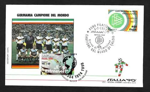 Bund: Campione Del Mondo di Calcio, Roma, Finale der Fußball WM 1990, FDC