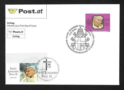 Österreich 2005: Papst Johannes Paul II, FDC