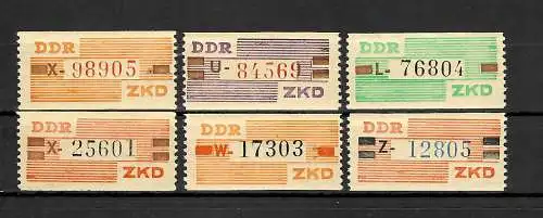 DDR: ZKD Zentraler Kurierdienst, ZKD V-X, postfrisch