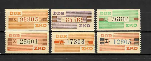 DDR: ZKD Zentraler Kurierdienst, ZKD V-X, postfrisch