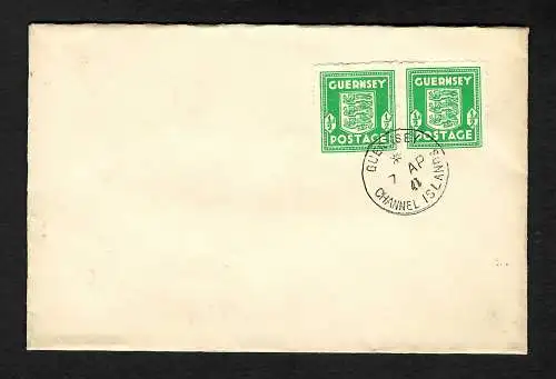 Guernsey 1941, FDC, MiNr. 1d