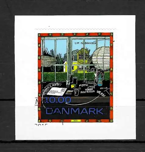 Dänemark: Briefmarkenkunst, gestempelt 2015