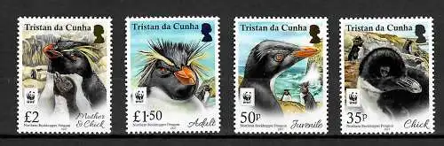 Tristan da Cunha 2017: Nördlicher Felsenpinguin, Penguin, postfrisch