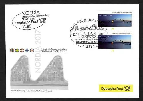 Bund: NORDIA 2017, Vejle, Briefkmarkenausstellung