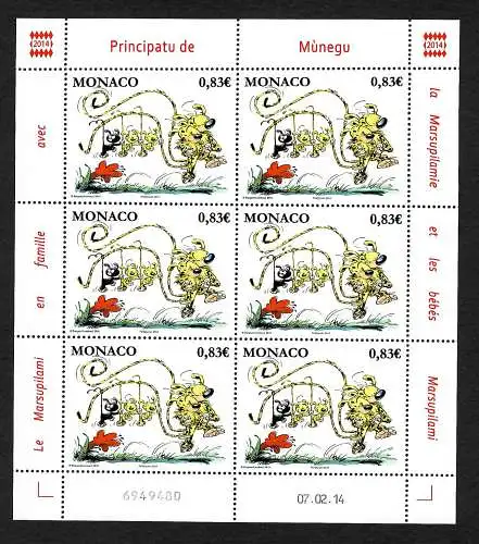 Monaco 2014: Principatu de Mùnegu, Marsupilami #3179, postfrisch