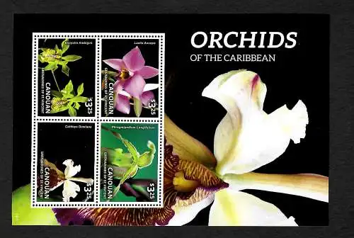 Grenadines of St. Vincent: Orchideen, Orchids, Canouan, postfrisch