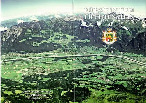 Liechtenstein: Liba 2002, Briefmarken Faltblatt mit 2x Kleinbogen, gestempelt