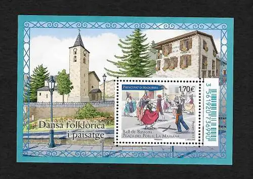 Andorra 2017: Ball de Bastons, Dansa folklorica i paisatge, postfrisch,