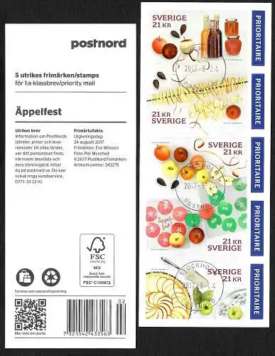 Schweden: Obst - Apfelfest - Äppelfest, gestempelt