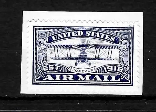 USA 2018: United States forever, Air Mail, plane. mnh