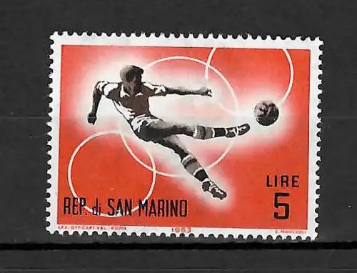 San Marino 1963: Olympische Spiele 1964, Fussball, postfrisch