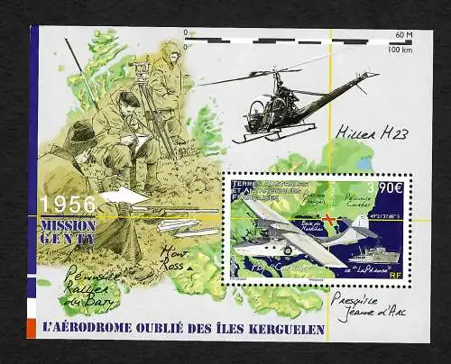 TAAF: Mission Genty 1956, l'aerodrome oublié des iles Kerguelen, postfrisch