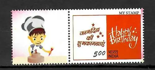 Indien: My Stamp: Happy Birthday wishes, mnh