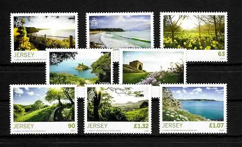 Jersey: Jahreszeiten - Frühling, 8 Briefmarken, postfrisch