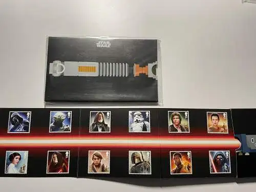 UK: Star Wars, 20x stamps in a Folder, mnh