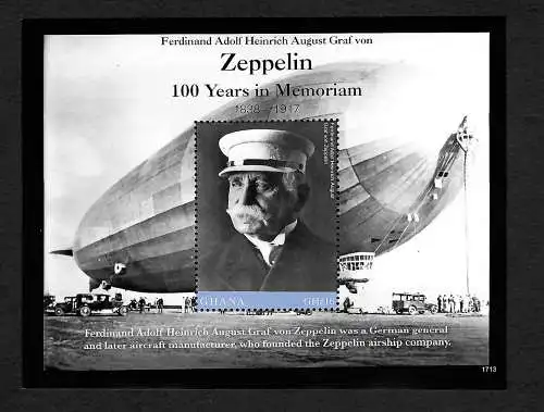 Ghana: 100 Years in Memoram: Ferdinand Adolf Henrich August Graf von Zeppelin