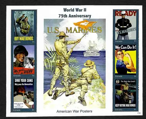 Grenada: American War Posters, - We can Do it!, mnh, WWII, 75th Anniversary