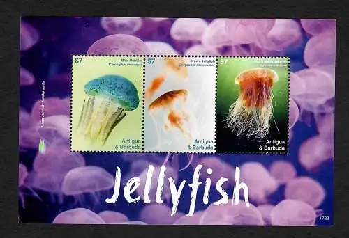 Antigua&Barbuda: Jellyfisch - Quallen, Block postfrisch