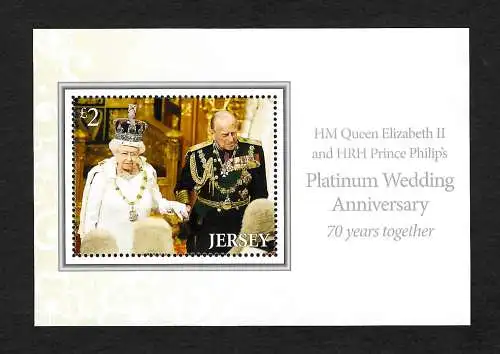 Jersey: HM Queen Eliszabeth II and HRH Prince Philip'S Platinum Wedding 70 years