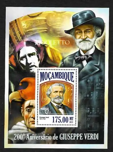 Mocambique 2013: 200 aniversario de Giuseppe Verdi, postfrisch