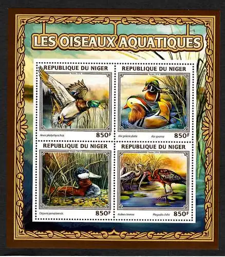 Niger: Les oiseaux Aquatiques, Wasser-Vögel, postfrisch