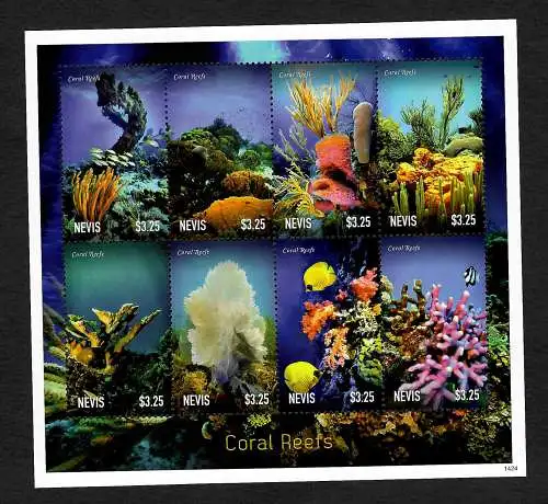 Nevis: Coral Reefs, Korallen Riffe, postfrisch **