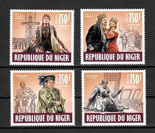 Niger: Guiseppe Verdi, Rigoletto, Macbeth, ... postfrisch **