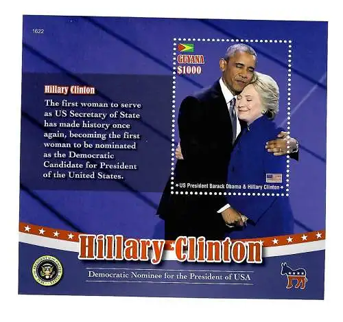 Guyana: Hillary Clinton and Barack Obama, mnh, postfrisch **