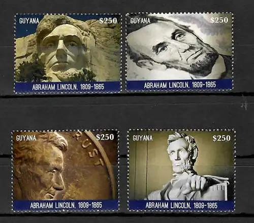 Guyana: Abraham Lincoln, mnh, postfrisch **