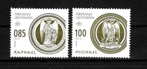 Liechtenstein 2012: Weihnachten mit Erzengel Raphael und Michael, postfrisch