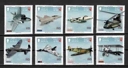 Isle of Man: 100 years RAF, 100 Jahre Royal Air Force, postfrisch, mnh