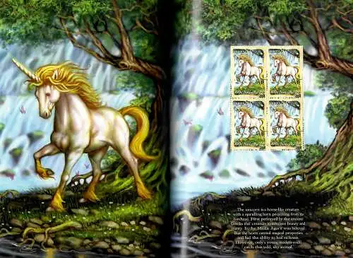 Australien: Mythical Creatures, Book incl. stamps and illustrations, gestempelt