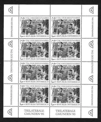 Österreich: Tag der Briefmarke 1994 - Schwarzdruck - Bogen Gmunden '95