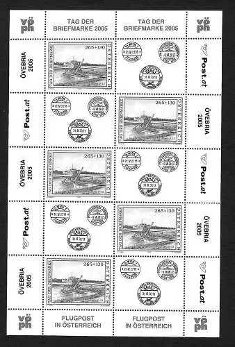Österreich: Tag der Briefmarke 2005 - Schwarzdruck - Bogen ÖVEBRIA 2005